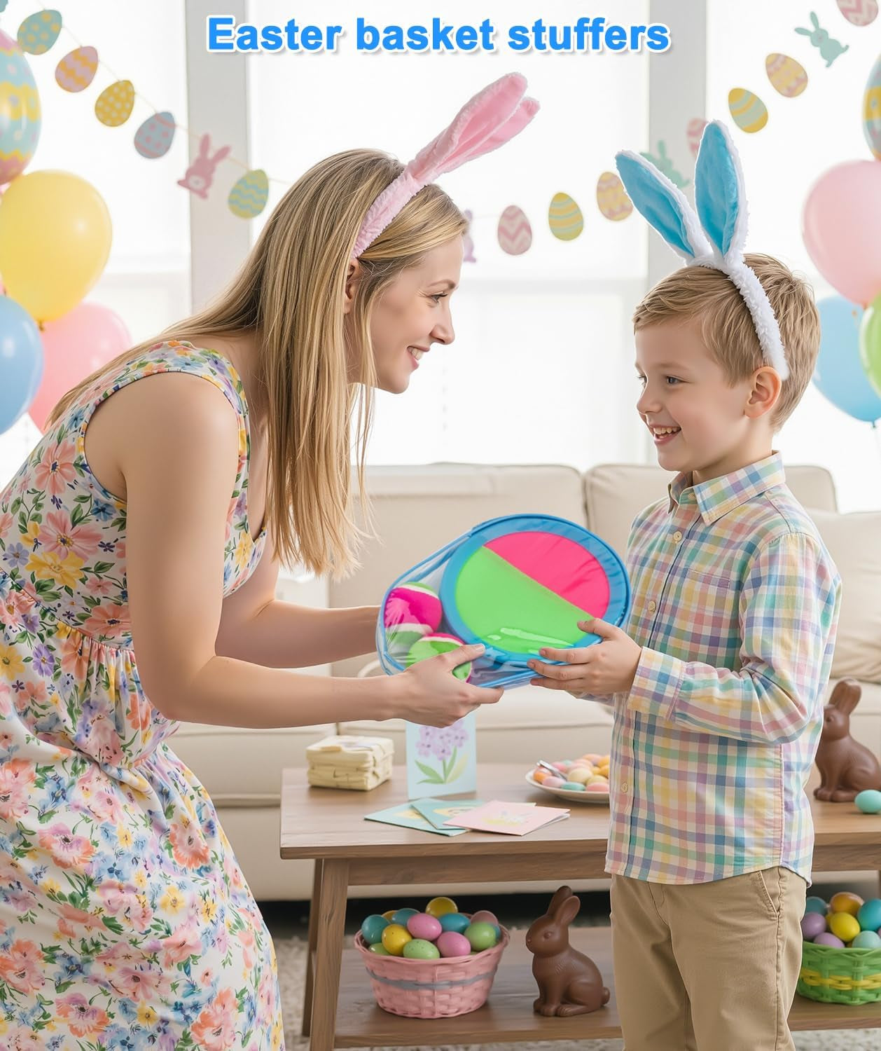 Toddler Toys Toss and Catch Ball Set Easter Basket Stuffers for Kids Toddler, Toys for 3 4 5 6 7 8 Year Old Boys Girls Birthday Gift, Yard Outdoor Games for Kid Ages 4-8 8-12 Beach Pool