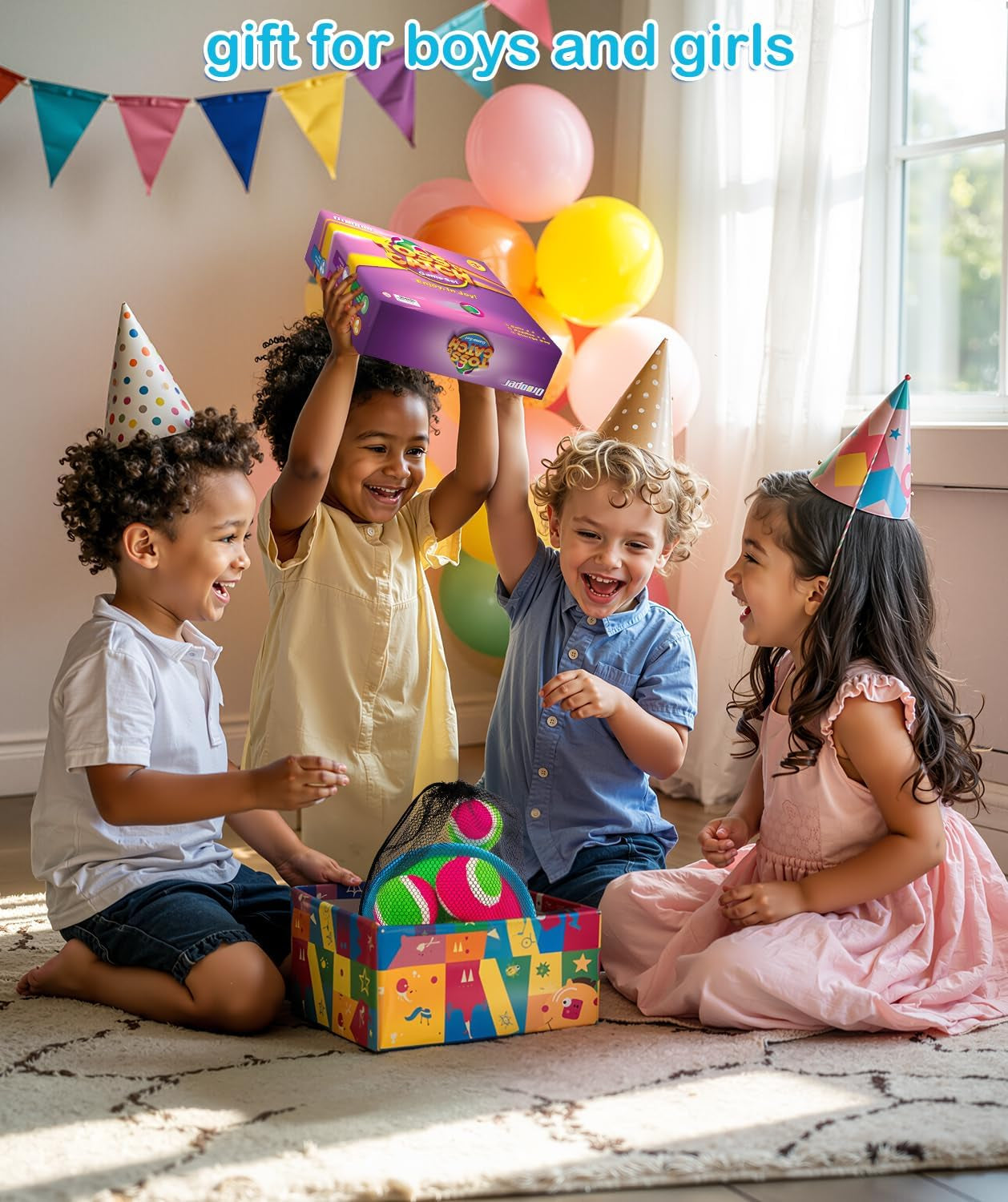 Toddler Toys Toss and Catch Ball Set Easter Basket Stuffers for Kids Toddler, Toys for 3 4 5 6 7 8 Year Old Boys Girls Birthday Gift, Yard Outdoor Games for Kid Ages 4-8 8-12 Beach Pool